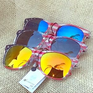 (3 Pairs) USA Stars and Stripes Party Sunglasses